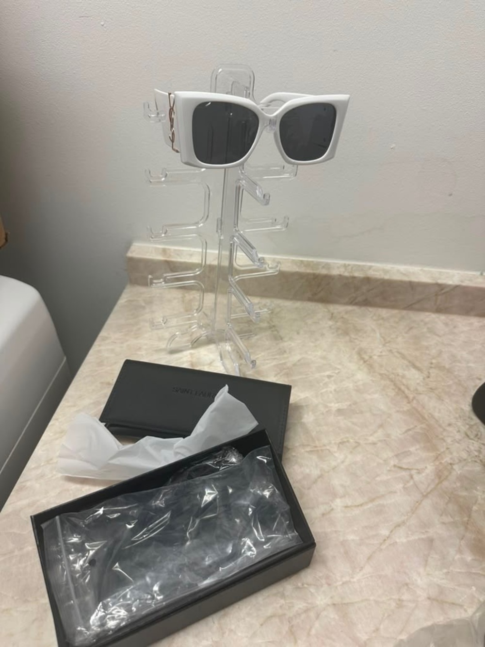 & Other Stories White Sunglasses with Dark Lenses